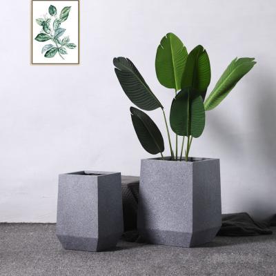 China Europe Hot Selling Color Wholesale Custom Garden Taper Shaped Outdoor Nordic Style Plant Pots Fiberglass Planter Flower Pots for sale