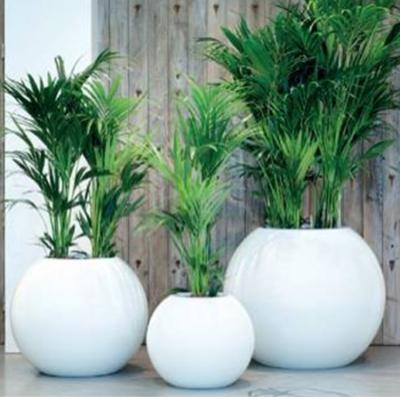 China Europe Hot Sale Color Custom Garden Tapered Shaped Outdoor Nordic Style Plant Pots Fiberglass Planter Flower Pots for sale