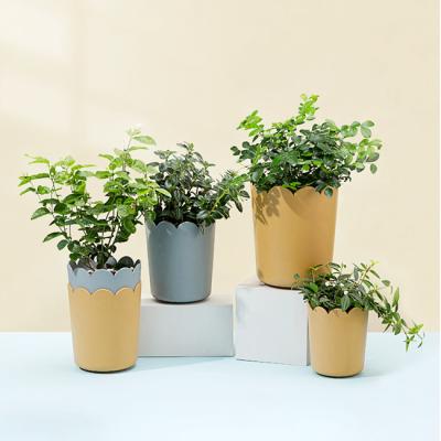 China Europe garden supplies wholesale fashion design plastic flower pot for indoor and outdoor use for sale