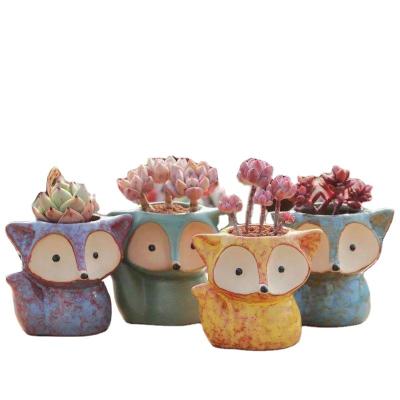 China Modern Popular Selling Cute Small Flowerpot Ceramic Planters Customized Sculpture Animal Pot For Indoor Garden for sale