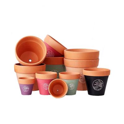 China Modern Chinese Suppliers Hand Paint Cheap Terracotta Flower Pot Garden for sale