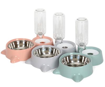 China High Quality Automatic Hot Selling Smart Pet Food Bowl New Custom Print Stainless Steel Plastic Dog Bowl for sale