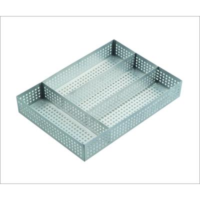 China Direct Selling Mesh Cutlery Tray Tableware Basket Tray Silver Dishware Minimalist Factory Baskets for sale