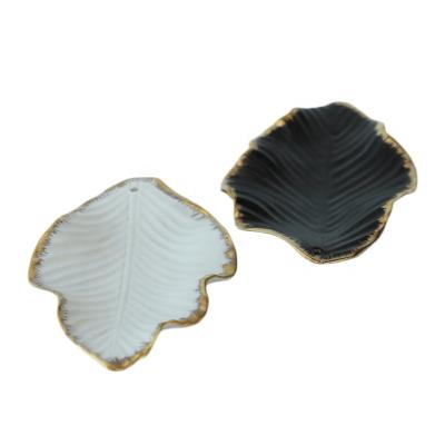 China Chinese Incense Custom Color Leaf Shaped Unique Ceramic Incense & Home Fragrance Incense Holder for sale