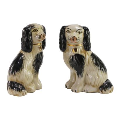 China Vintage Europe Dog Shape Home Decor Arts And Crafts Ceramic Sublimation Ornament for sale