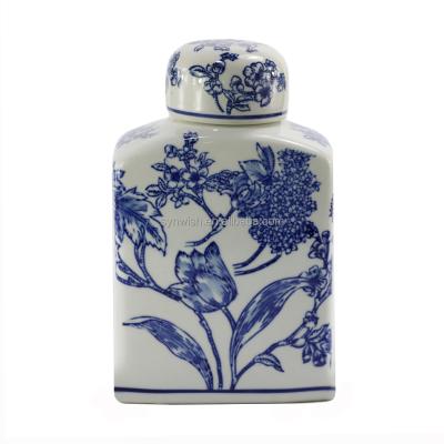 China Wholesale Traditional Chinese Antique Porcelain Ginger Pots Decorative Ceramic Blue And White for sale