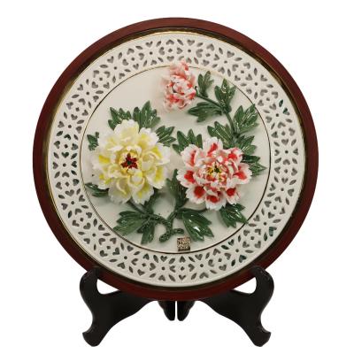 China Disposable 3d Crafts Wholesale Porcelain Round China Ceramic Dinner Personalized Plates for sale