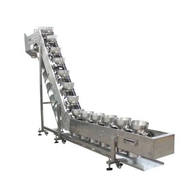 China Food / Packaging Industry Discount Customized Discharge Size 1l 2l 3l 5l 7l ABS Stainless Steel Trough Bucket Inclined Conveyor for sale