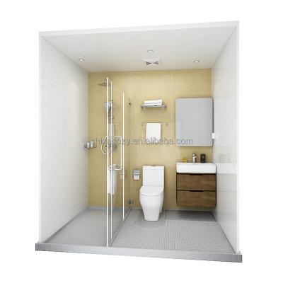 China Modern Waterproof Prefab Fiberglass Shower Bathroom With Toilet Contain BUE1422 for sale