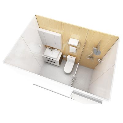 China Modern Ready Made Bathroom All In One Ready Made Bathroom Sink And Countertop Bathroom Exporter for sale