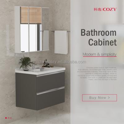 China Modern professional modern bathroom cabinets and vanity with sink 800mm for sale