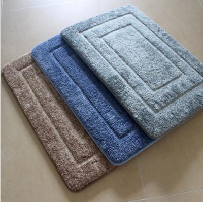 China Anti-Slip Microfiber Thickened Memory Foam Bathroom Back-Bound Non-Slip Door Mat for sale