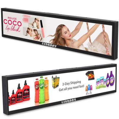 China Indoor 24 Inch Digital LCD Digital Displays Stretched Ultra Wide Bar Screen For Supermarket Advertising for sale