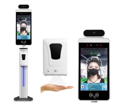 China Built-in camera face recognition temperature measurement for time attendance access and face access control system for sale