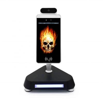 China Built-in AI Camera Temperature Scan Kiosk Face Recognition Attendance Machine with Infrared Sensor for sale