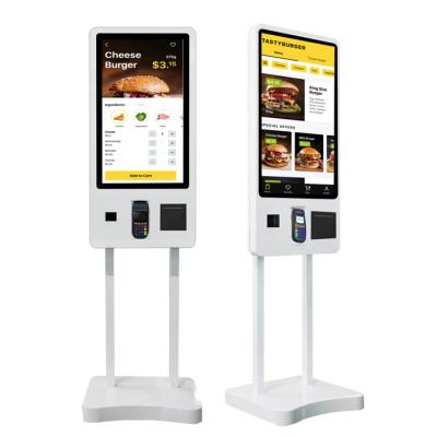 China Outdoor Restaurant Order Bill Payment Kiosk Touch Screen Digital Signage Self-Service Kiosk for sale