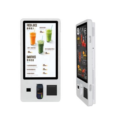 China Supermarket restaurant fast food ordering kiosk 32 inch android food order machine self-service restaurant ordering kiosk for sale