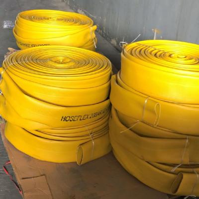 China Anti-crossing and Anti-aging PE Reinforced Layflat Rain Hose Rubber Pipe for Farm Irrigation System for sale