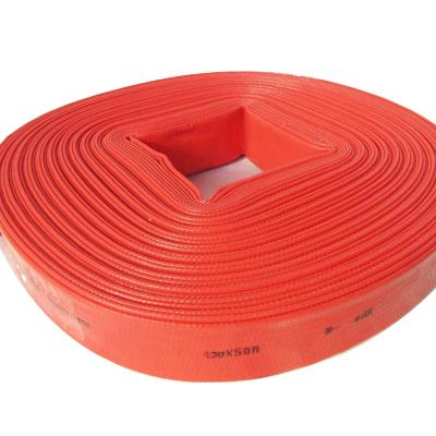 China 5 Inch Water Saving PVC Reinforced Agriculture High Pressure Irrigation Layflat Hose For Water Saving for sale