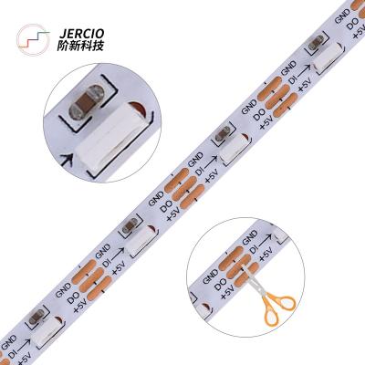 China Warehouse JERCIO SK6812-4020 / XT1603-N SMD4020 RGB Side Individually Emitting High Brightness Accessible Flexible LED Strip for sale