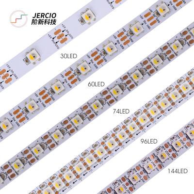 China WS2812/XT1511-RGBW (RGB+WW/NW/CW) JERCIO SK6812/Accessible Warehouse Built in IC Digital Strip 30/60/74/96/144 LEDs/m LED for sale