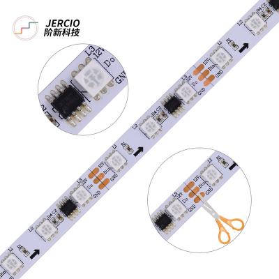 China JERCIO LANDSCAPE SM16703/WS2811/UCS1903/XT1801 5050 RGB DC12V external IC led flexible led strip for decorative lighting for sale