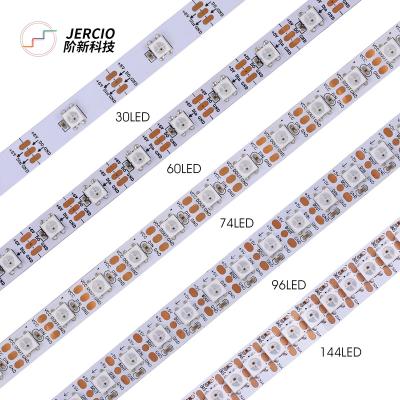 China JERCIO theme park SK6812/WS2812/XT1511-RGB 5050 programmable 60leds/m digital flexible led strip for home/hotel/nightclub lighting for sale