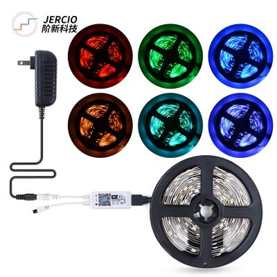 China Full Set Hotel 5050 SMD RGB Waterproof Smart Color Led Strip Lights with 24 Keys LED Controllers and DC12V Power Supply for sale