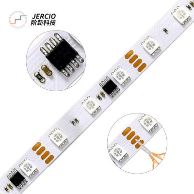 China JERCIO Warehouse WS2818 / TM1934 / XT1801S Breakpoint continuingly light up strip 30leds/m RGB led pxiels light strip for hotel decoration for sale