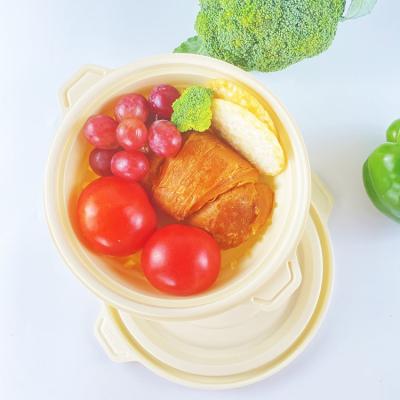 China Wholesale Eco-Friendly Biodegradable Cornstarch Salad Fruit Burger Food Round 1250ml Disposable Food Bowl for sale