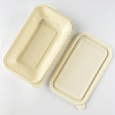 China 500ml Cornstarch Takeaway Food Container Home.Restaurant.Bar.Hotel America Type Biodegradable Disposable Box for sale