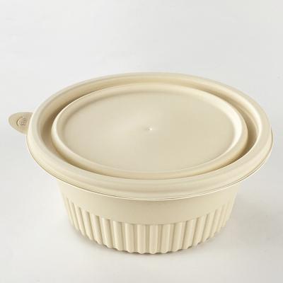 China Factory Wholesale Biodegradable Cornstarch 650ml Round Outdoor Disposable Food Baby Bowl for sale