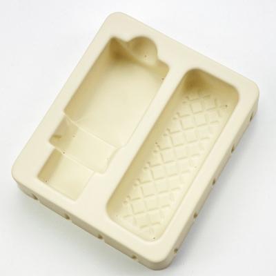 China Cosmetic Customized Biodegradable Skin Care, Beauty, Nail Polish Cornstarch Perfume Plastic Tray for sale