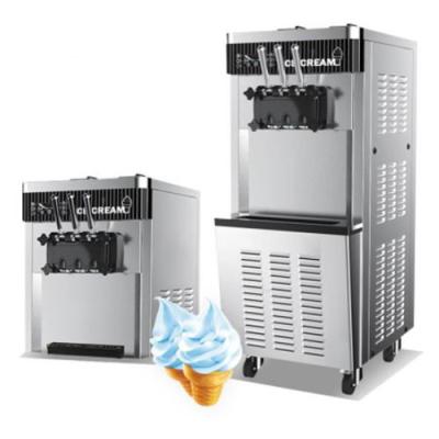 China Bakery Cooling Pre Cooling Solar Powered Soft Serve Ice Cream Maker Machine For Ice Cream In Plate for sale