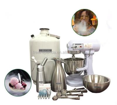 China 10L ice cream--50L whole sets for liquid nitrogen ice cream machine nitrogen smokey ice cream making full sets for sale