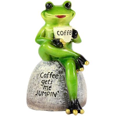 China Home Decoration High Quality Durable Using Various Frog Decoration Statue Outdoor Solar Garden Lamp for sale