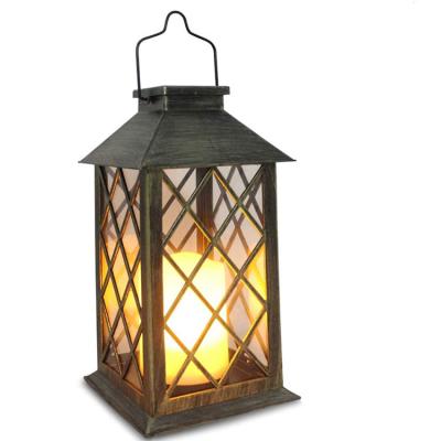 China Popular Outdoor Solar Amazon Atmosphere Lamp Wind Candle Decoration LED Flame Flower Waterproof Amazon Hanging Home Christmas Atmosphere Lamp for sale