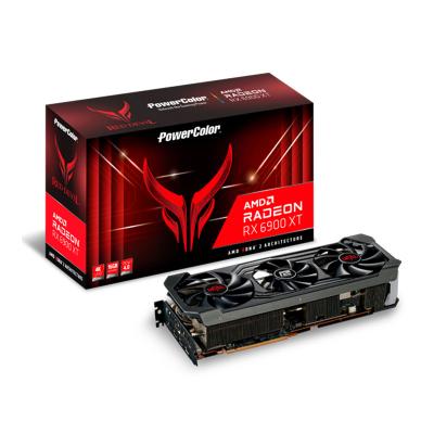 China High Performance RX 6900 XT 16GB PowerColor Desktop Graphics Card AMD Radeon Red Devil Desktop Gaming Card for sale