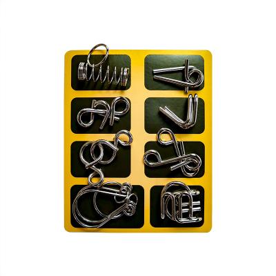 China Toys C01701 Logic Puzzle Teaching Aid Metal Wire Puzzles Learning Games For Children for sale