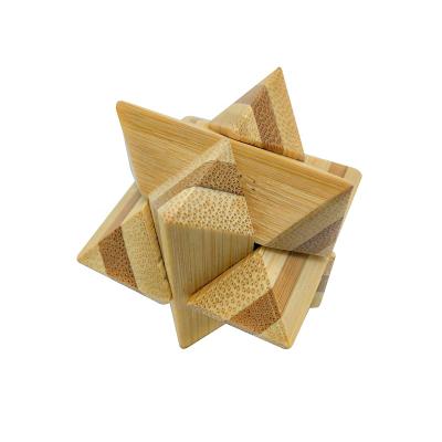 China C01404 3d puzzles wooden diy star bamboo jigsaw puzzle for sale