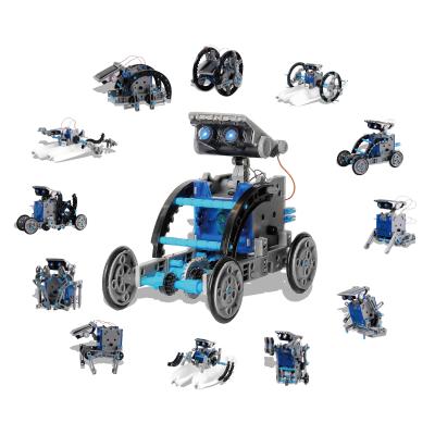 China C03004 DIY Educational Gifts Science and Engineering Building Experiment Set 12-in-1 Push Back Solar Robot Building Kit Toys Gifts for Kids for sale