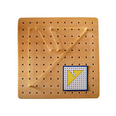 China C05806 Montessori Geoboard Array Block Wooden Mathematical Manipulative Board Games C05806 Wooden Geo Board Puzzle for sale