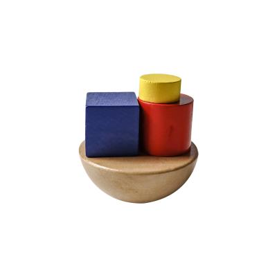 China Wooden Stacking Balancing Half Game C05037 The Log Educational Toys Stackable Building Blocks Toddler For Preschool Children for sale