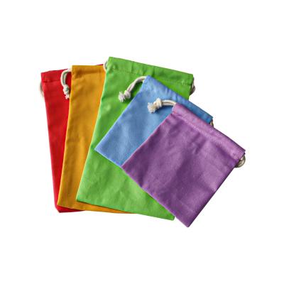 China C10001 Drawstring Pockets DIY Craft Drawstring Gift Bags For Gifts Colorful Pink Yellow Orange Blue Cotton Drawstring Gift Wrapping for sale