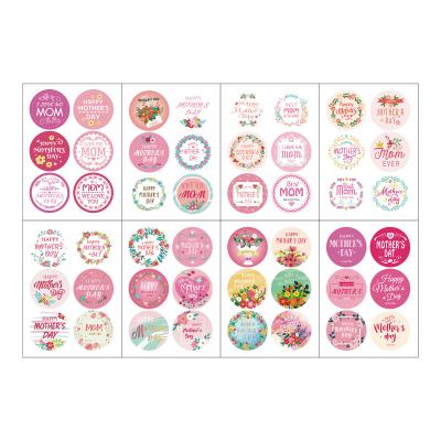 China 2022 New Mother's Day Seal Sticker Happy Mothers Day Seal Sticker Round Shape Gift For Mothers Day Decoration for sale