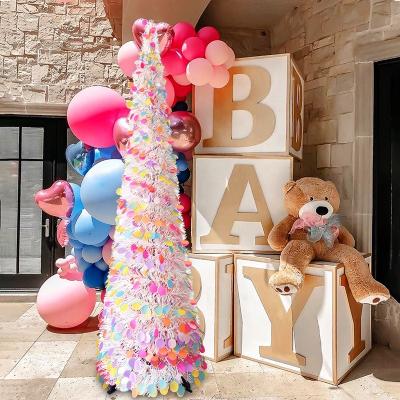 China New 5FT Christmas Party Festival Decoration Retractable Colorful Christmas Tree Ornament Christmas Party Decoration Supplies Tree Indoor Home Decor for sale