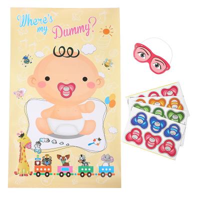 China Paper New Design Amazon Hot Sale Baby Shower Games Poster Ideas Background For Baby Shower Party Supplies for sale