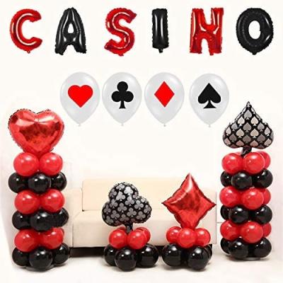 China Las Vegas Theme Casino Night Party Supplies Curtain Foil Balloon Casino Gifts Set Casino Party Decorations Favors for sale