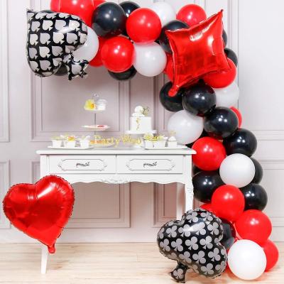 China Balloon Garland Casino Night Party Supplies Curtain Theme Casino Gifts Set Casino Party Decorations Favors for sale