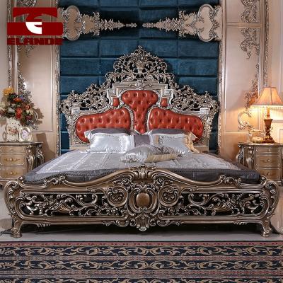 China (Others) 2021 Adjustable New Master Design Engraving European Style Retro Bed for sale